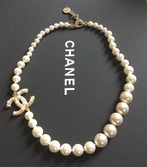 chanel gold choker withperals|Chanel choker necklace.